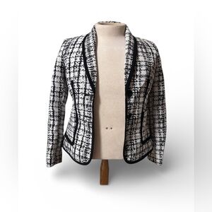 Kasper Blazer Short Black and Ivory Women Size 4 New with Tags